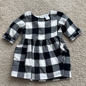 Carter's Black and White Plaid Kids Dress